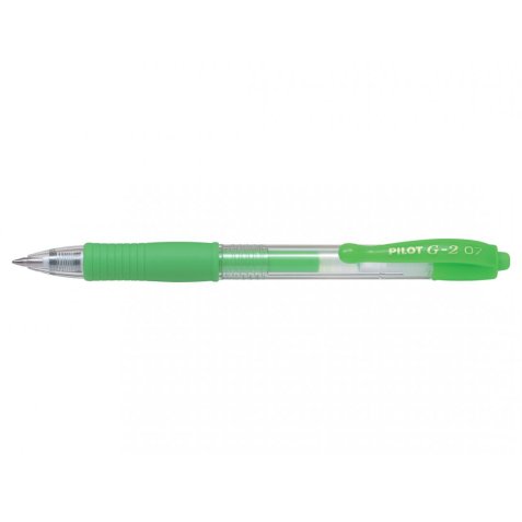 Stylo roller encre gel G-2. Pointe moyenne 07 RT. Couleur Vert néon