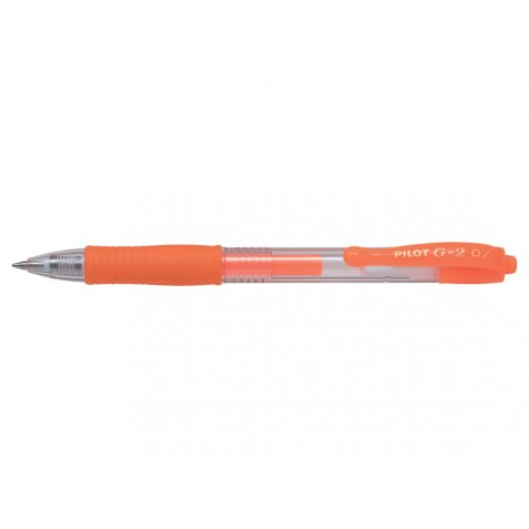 Stylo roller encre gel G-2. Pointe moyenne 07 RT. Couleur Orange néon