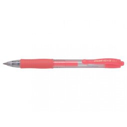 Stylo roller encre gel G-2. Pointe moyenne 07 RT. Couleur Rouge néon