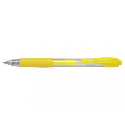 Stylo roller encre gel G-2. Pointe moyenne 07 RT. Couleur Jaune néon