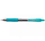 Roller pilot g2+ 7 fun ecriture moyenne 0.4mm encre gel retractable corps translucide grip caoutchouc turquoise