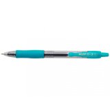 Roller pilot g2+ 7 fun ecriture moyenne 0.4mm encre gel retractable corps translucide grip caoutchouc turquoise