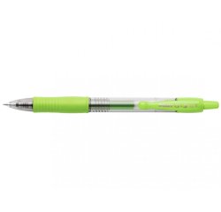 Roller pilot g2 7 fun ecriture moyenne 0.4mm encre gel retractable corps translucide grip caoutchouc citron vert
