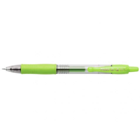 Roller pilot g2 7 fun ecriture moyenne 0.4mm encre gel retractable corps translucide grip caoutchouc citron vert