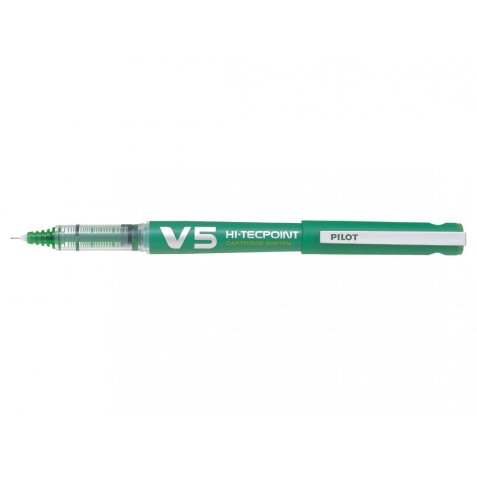 Roller pilot v5 rechargeable écriture fine 0.3mm niveau encre liquide visible écologique régulateur débit vert