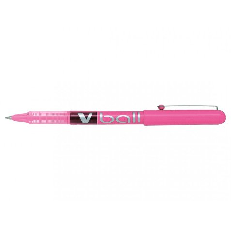 Roller pilot v-ball 5 pointe metal 0,3mm encre liquide     coloris rose
