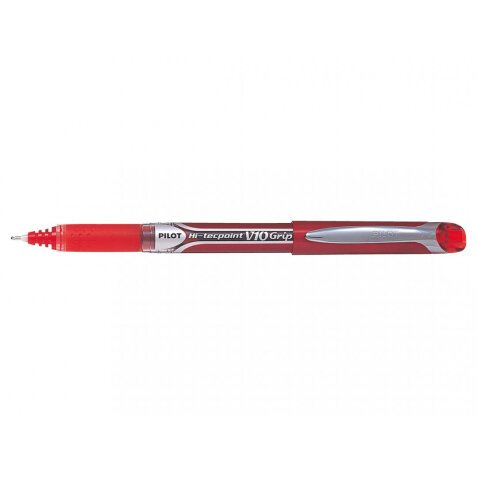 Stylo roller pointe aiguille V10 grip Rouge 2049300