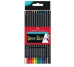 Crayon couleur faber castell triangulaire black edition en bois noir pochette de 12