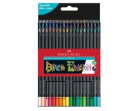 FABER-CASTELL Crayon de couleur Black Edition, étui de 36