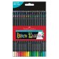 FABER-CASTELL Crayon de couleur Black Edition, étui de 36