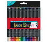 FABER-CASTELL Crayon de couleur Black Edition, étui de 24