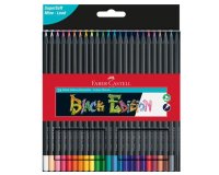 FABER-CASTELL Crayon de couleur Black Edition, étui de 24