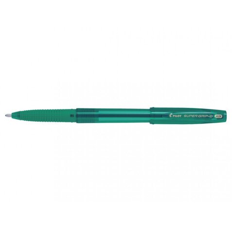 Stylo à bille Super Grip G à capuchon avec grip ergonomique, pointe extra-large rechargeable. Vert