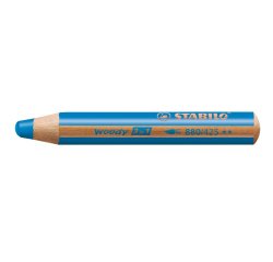 Crayon multi talents stabilo woody 3 in 1 bleu cobalt