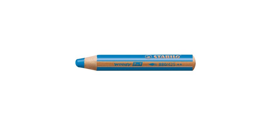 Crayon multi talents stabilo woody 3 in 1 bleu cobalt