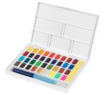 FABER-CASTELL Peinture aquarelle en godets, étui de 36