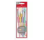 FABER-CASTELL Set de pinceaux à poils synthétiques pastel
