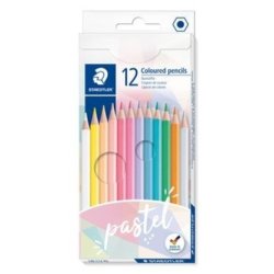 Crayons de couleur pastel, étui carton de 12