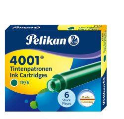 Cartouche pelikan courte standard vert étui 6 unités