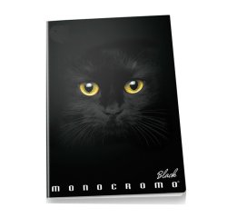 Pigna Monocromo writing notebook A4 19 sheets Black
