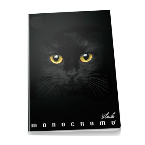Pigna Monocromo writing notebook A4 19 sheets Black