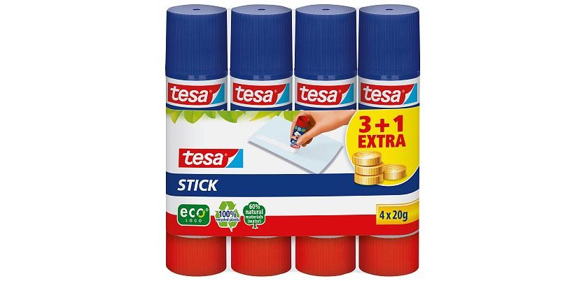 STICK Bâton de colle, 20 g, 3+1 Pack promotionnel