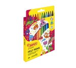 Feutre coloriage jovi lavable capuchon sécurité ventilé pointe solide 3mm 2 formats fine/maxi pochette 12 unités