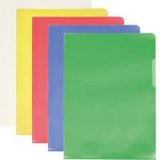 Pochette coin q-connect polypropylène grainé économique 12/100e coloris assortis transparent boîte 100 unités