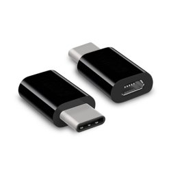 Hamlet XADTC-UM-MF cable gender changer USB-C Micro USB Black