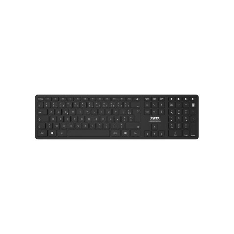 Port Designs 900903 clavier Maison RF sans fil + Bluetooth AZERTY Français Noir