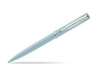 Stylo-bille waterman allure pastel pointe m capuchon clip attributs chromes coffret     cadeau bleu pastel