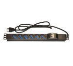 LINK Multipresa Alimentazione Per Rack 19" Con 6 Prese Universali Tripolari/Schuko Magnetotermica