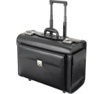 Valise pour pilotes SILVANA, simili cuir, noir