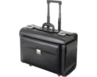 Valise pour pilotes SILVANA, simili cuir, noir