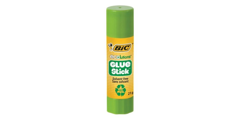 Colle bic  ecolutions  glue stick - lavable - colle le    papier et le carton tube de   21 gr boite de 20