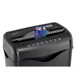 Destructeur q-connect q8ccc automatique coupe croisée 5.6x47mm a4 détruit agrafes trombones cb 13l 306x171x425mm 4.17kg