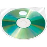 Pochette adhésive q-connect cd-rom polypropylène 127x127mm rabat fermeture adhésif repositionnable sachet 10 unités