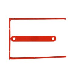 Relieur fasteneur q-connect d-clips plastique intérieur métallique pliable en tout sens coloris rouge boîte 100 unités