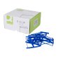 Relieur fasteneur q-connect plastique e-clips couleur bleue boîte 100 unités