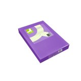 Papier couleur q-connect multifonction a3 80g/m2 unicolore lilas ramette 500 feuilles