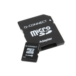 Carte micro q-connect sdhc adaptateur sd capacité 8gb classe 4 téléphones portables tablettes