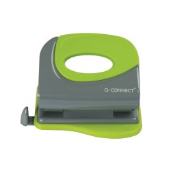 Perforateur q-connect métallique capacité perforation 30f 2 trous coloris attractifs noir/vert 117x105mm