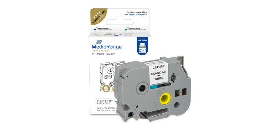 MediaRange MRBTZ251 printable label Black, White