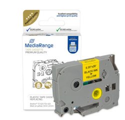 MediaRange MRBTZ621 labelprinter-tape Zwart op geel TZ/TZe