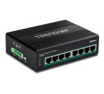 Trendnet TI-PG80B commutateur réseau Gigabit Ethernet (10/100/1000) Connexion Ethernet, supportant l'alimentation via ce port (PoE) Noir