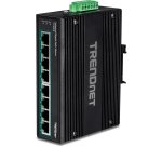 Trendnet TI-PG80B commutateur réseau Gigabit Ethernet (10/100/1000) Connexion Ethernet, supportant l'alimentation via ce port (PoE) Noir