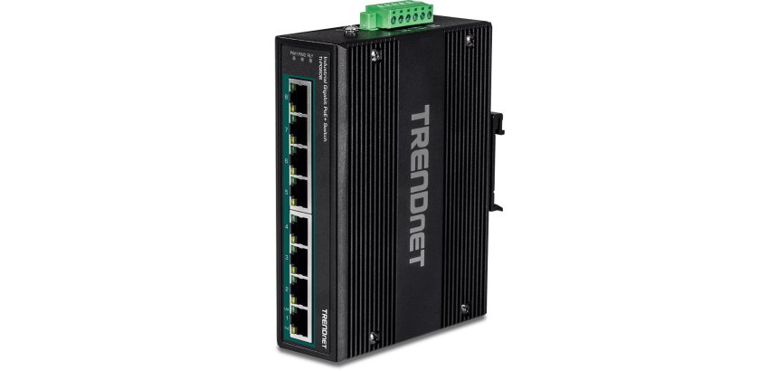 Trendnet TI-PG80B commutateur réseau Gigabit Ethernet (10/100/1000) Connexion Ethernet, supportant l'alimentation via ce port (PoE) Noir