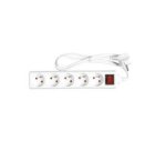 Bloc 5 prises wonday longueur 4 m avec interrupteur blanc