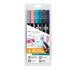 Tombow Feutre double pointe 'ABT DUAL BRUSH PEN', set de 6