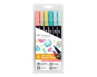 Tombow Feutre double pointe 'ABT DUAL BRUSH PEN', set de 6